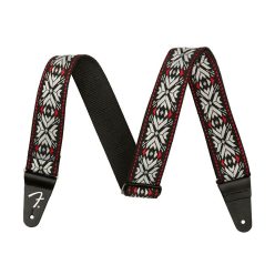   0990638026 Fender  2" guitar strap, Pasadena woven, red snowflake