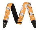 0990638029 Fender  2" guitar strap, Floral polyester twill fabric, marigold