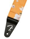 0990638029 Fender  2" guitar strap, Floral polyester twill fabric, marigold