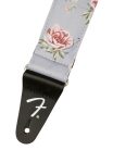 0990638043 Fender  2" guitar strap, Floral polyester twill fabric, grey