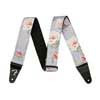 0990638043 Fender  2" guitar strap, Floral polyester twill fabric, grey