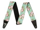 0990638049 Fender  2" guitar strap, Floral polyester twill fabric, surf green