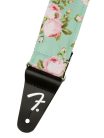 0990638049 Fender  2" guitar strap, Floral polyester twill fabric, surf green