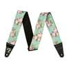 0990638049 Fender  2" guitar strap, Floral polyester twill fabric, surf green