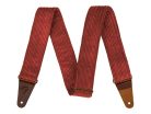 0990639037 Fender Corduroy guitar strap, antique cherry, polyester corduroy, antique brass hardware