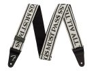 0990639046 Fender George Harrison ATMP Logo guitar strap, white/black polyester, 2"