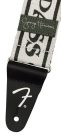 0990639046 Fender George Harrison ATMP Logo guitar strap, white/black polyester, 2"