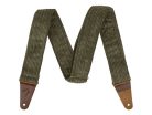 0990639076 Fender Corduroy guitar strap, antique olive, polyester corduroy, antique brass hardware