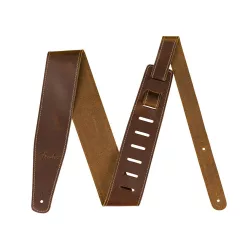 0990641021 Fender  broken-in leather strap, 2.5", tan