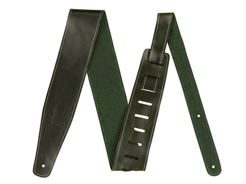 0990641062 Fender  broken-in leather strap, 2.5", green