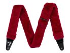 0990642025 Fender  Poodle plush guitar strap, red