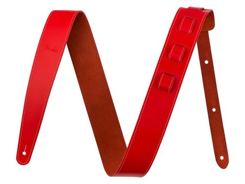 0990642109 Fender  Essentials 2" leather guitar strap, red