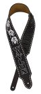 0990650110 Fender  Waylon Jennings premium grain leather guitar strap, embroidered "Waylon" lettering