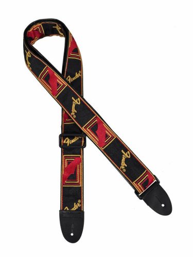 0990681500 Fender  2" guitar strap 'Monogrammed', black-yellow-red