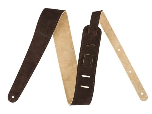 0990691021 Fender  2" guitar strap, suede, reversible, brown/tan