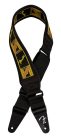 0990694208 Fender  Swell neoprene guitar strap, black/yellow/brown mono, 2.5"