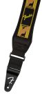 0990694208 Fender  Swell neoprene guitar strap, black/yellow/brown mono, 2.5"