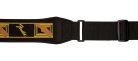 0990694208 Fender  Swell neoprene guitar strap, black/yellow/brown mono, 2.5"