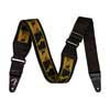 0990694208 Fender  Swell neoprene guitar strap, black/yellow/brown mono, 2.5"