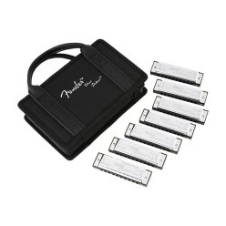   0990701049 Fender  Blues Deluxe harmonica pack of 7, with case
