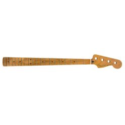   0990702920 Fender Genuine Replacement Part roasted maple Jazz Bass neck, 20 medium jumbo frets, 9.5" radius, maple, C shape, MIM