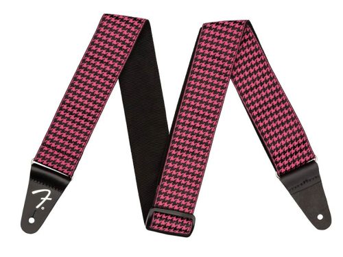 0990709056 Fender  guitar strap, houndstooth, pink