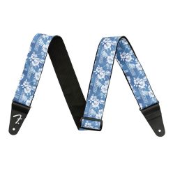 0990719002 Fender Hawaiian 2" guitar strap, blue floral