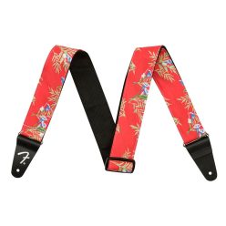 0990719009 Fender Hawaiian 2" guitar strap, red floral