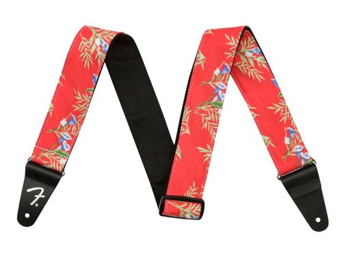 0990719009 Fender Hawaiian 2" guitar strap, red floral