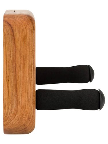 Fender 0990804122 Level-Up Strat Wandhalter – Mahagoni-Finish, feste versetzte Dübel, Plektrumschlitz