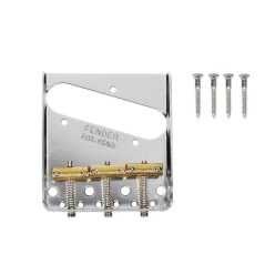   0990806100 Fender Genuine Replacement Part bridge assembly American Vintage Tele, 3 saddle design, chrome