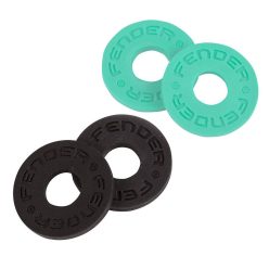   0990819020 Fender  Straps Blocks, rubber strap locking rings, one pair black and one pair surf green