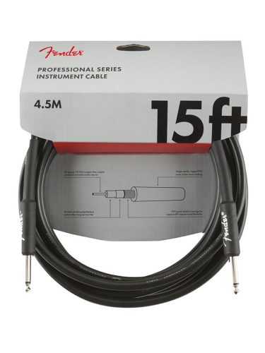 0990820021 Fender Professional Series instrument cable, 15ft, black