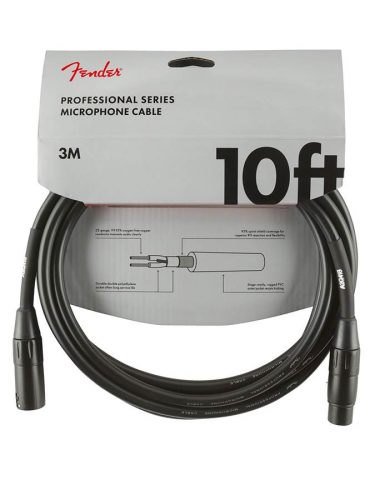 0990820022 Fender Professional Series microphone cable, 10ft, black