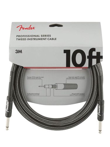 0990820062 Fender Professional Tweed instrument cable, 10ft, gray tweed