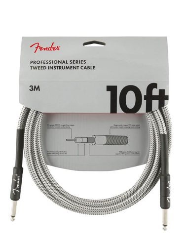 0990820063 Fender Professional Tweed instrument cable, 10ft, white tweed