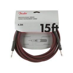   0990820064 Fender Professional Tweed instrument cable, 15ft, red tweed