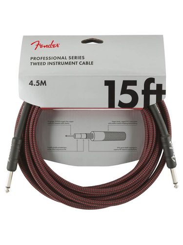 0990820064 Fender Professional Tweed instrument cable, 15ft, red tweed