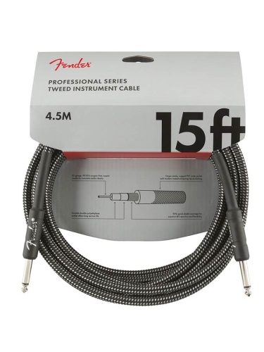 0990820065 Fender Professional Tweed instrument cable, 15ft, gray tweed