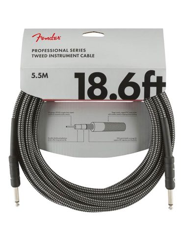 0990820068 Fender Professional Tweed instrument cable, 18.6ft, gray tweed