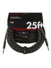 0990820075 Fender Deluxe Series instrument cable, 25ft, black tweed