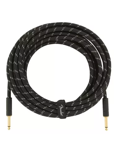 0990820075 Fender Deluxe Series instrument cable, 25ft, black tweed