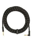 0990820079 Fender Deluxe Series instrument cable, 18,6ft, 1x angled, black tweed