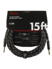 0990820083 Fender Deluxe Series instrument cable, 15ft, black tweed