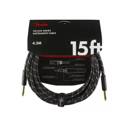   0990820083 Fender Deluxe Series instrument cable, 15ft, black tweed