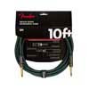 0990821046 Fender Limited Edition Deluxe Series instrument cable, 10ft, sherwood green tweed