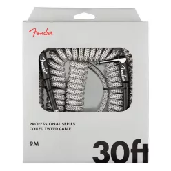   0990823023 Fender Professional Coil Cable 30", white tweed
