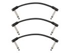 0990825007 Fender Professional Series Blockchain 4" patch cable, 3-pack, angle/angle