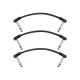 0990825007 Fender Professional Series Blockchain 4" patch cable, 3-pack, angle/angle