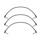 0990825010 Fender Professional Series Blockchain 12" patch cable, 3-pack, angle/angle